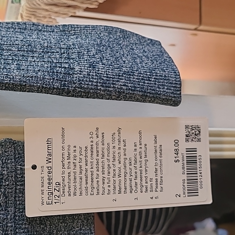 Lululemon Atletica Long Sleeves Active Top, Size 2, Color Light Blue 👌 ✨️ 😀 - Picture 5 of 16